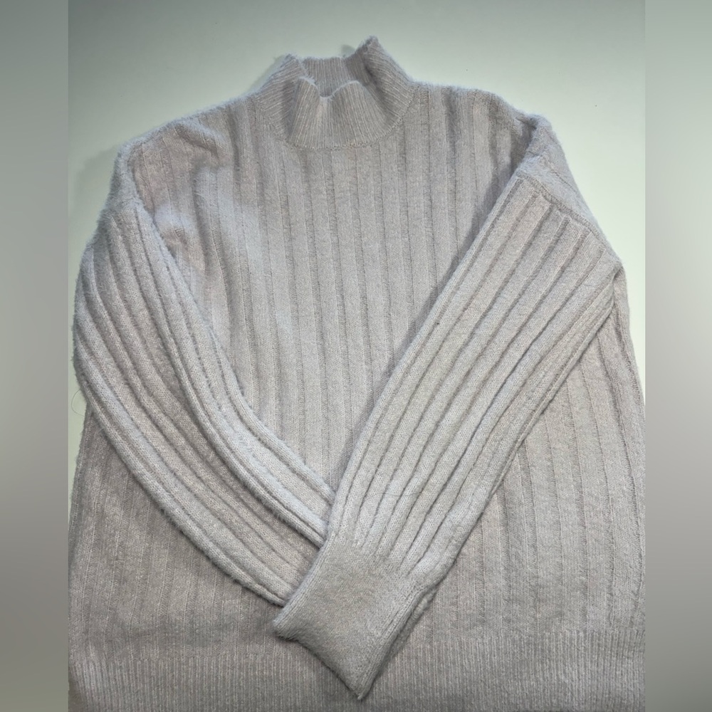 Light purple mock neck sweater